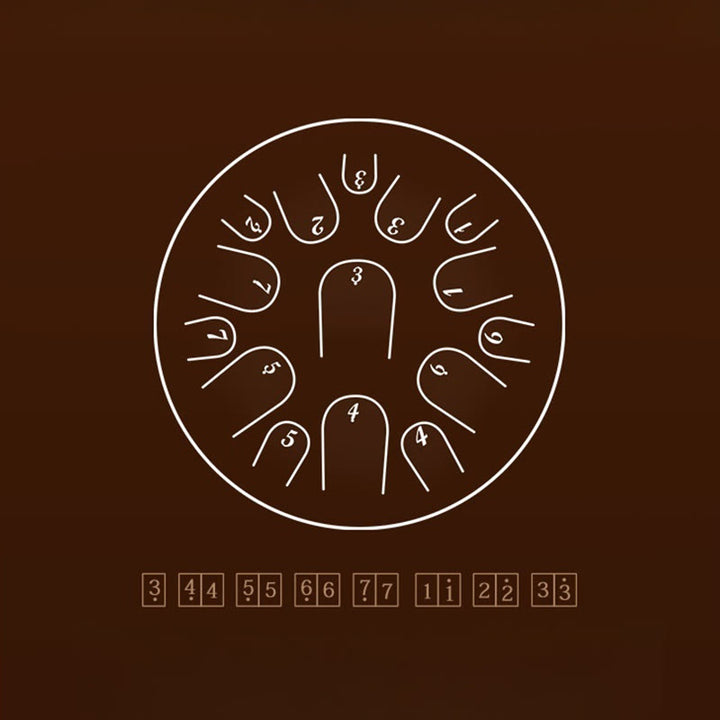 Buddha Stones Steel Tongue Drum Sound Healing Mindfulness Meditation Drum Kit 15 Note 14 Inch Percussion Instrument