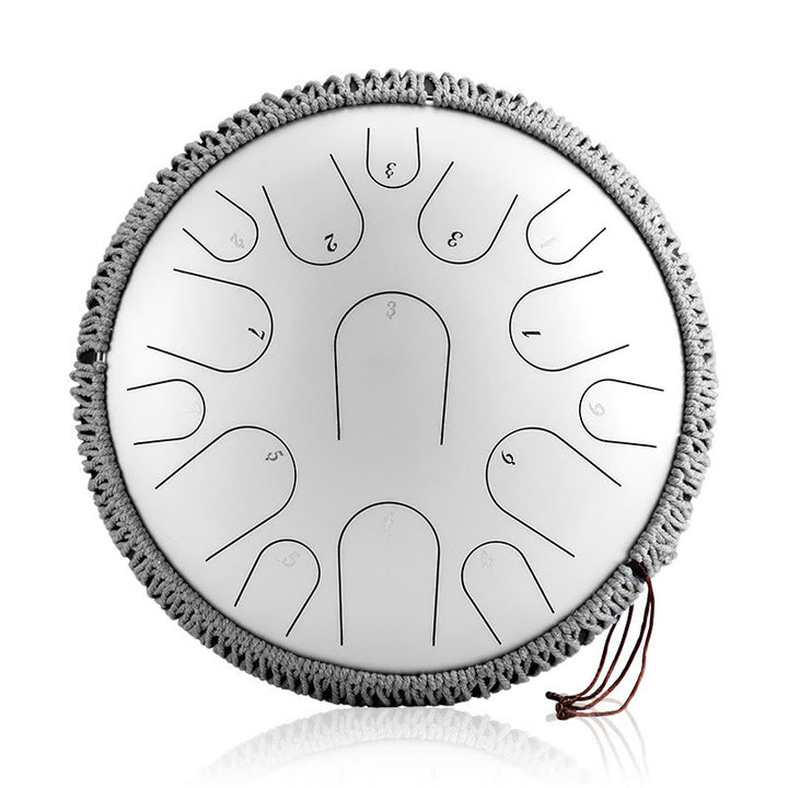 Buddha Stones Steel Tongue Drum Sound Healing Mindfulness Meditation Drum Kit 15 Note 14 Inch Percussion Instrument