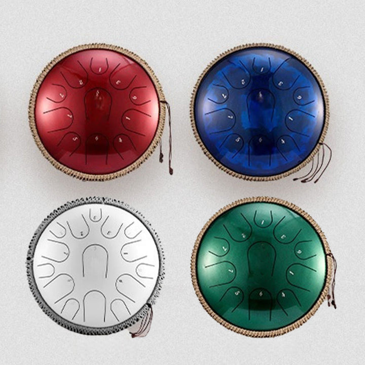 Buddha Stones Steel Tongue Drum Sound Healing Mindfulness Meditation Drum Kit 15 Note 14 Inch Percussion Instrument