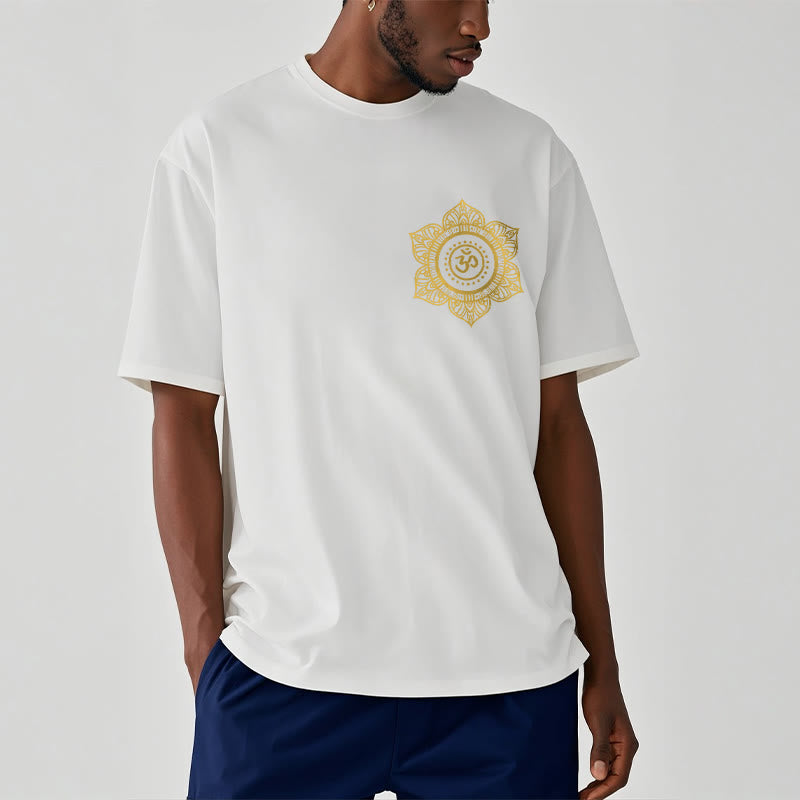 Buddha Stones Golden Mandala OM Pattern Tee T-shirt - image 8
