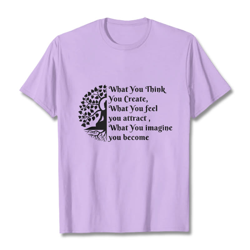 Buddha Stones Half-meditation Buddha Tree Tee T-shirt - Plum - 2XL - image 16