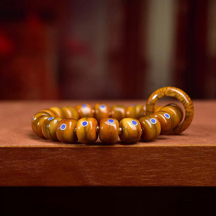 Buddha Stones Vintage Tibetan Bone Beads Lazurite Lapis Lazuli Balance Braided Rope Bracelet - image 2