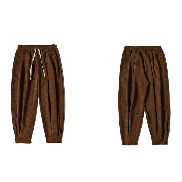Buddha Stones Casual Plain Cotton Bloomer Men's Pants With Pockets - image 39
