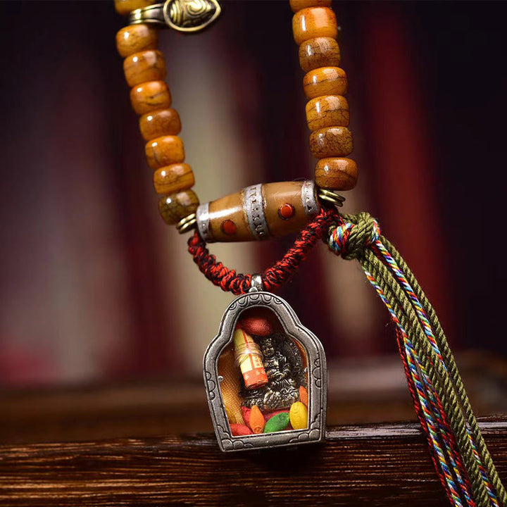 Buddha Stones Tibetan 108 Beads Camel Bone Luck Tassel Mala