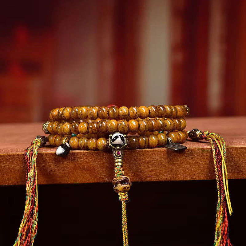 Buddha Stones Tibetan 108 Beads Bone Beads Dzi Bead Keep Away Evil Spirits Mala
