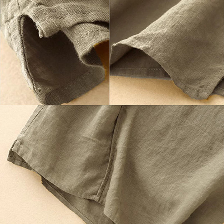 Buddha Stones Ethnic Embroidery Asymmetrical Design Women's Cotton Linen Sleeveless Vest - image 6