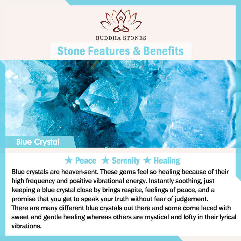 Buddha Stones Various Gravel Crystals White Crystal Blue Crystal Protection Bracelet