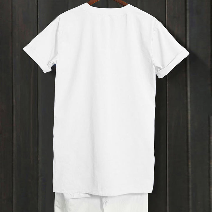 Buddha Stones Casual Plain Button Notched Collar Women's Short Sleeve Shirt - image 18