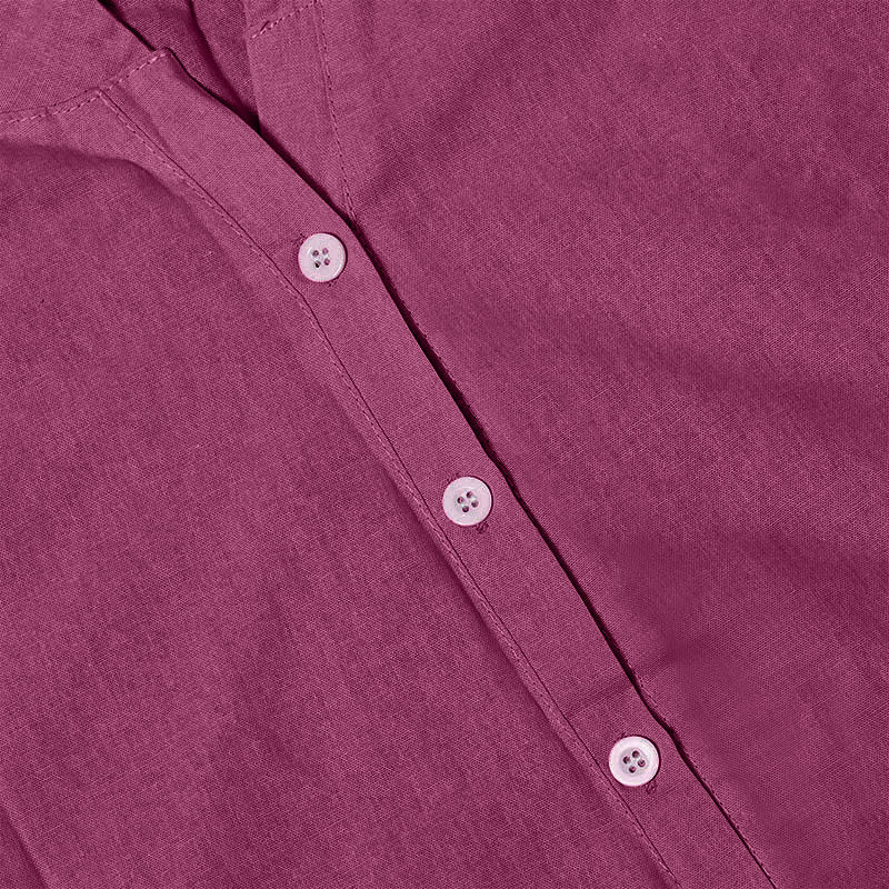 Buddha Stones Casual Plain Button Notched Collar Women's Short Sleeve Shirt - image 24