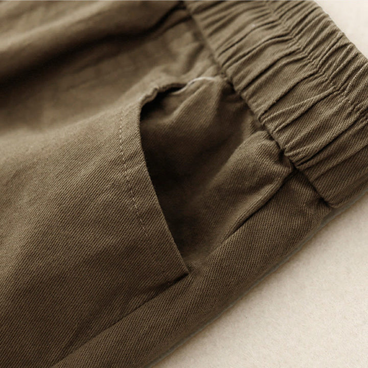 Buddha Stones Vintage Plain Drawstring Button Design Slide Slite Women's Cotton Linen 7-8 Length Skirt With Pockets - image 2