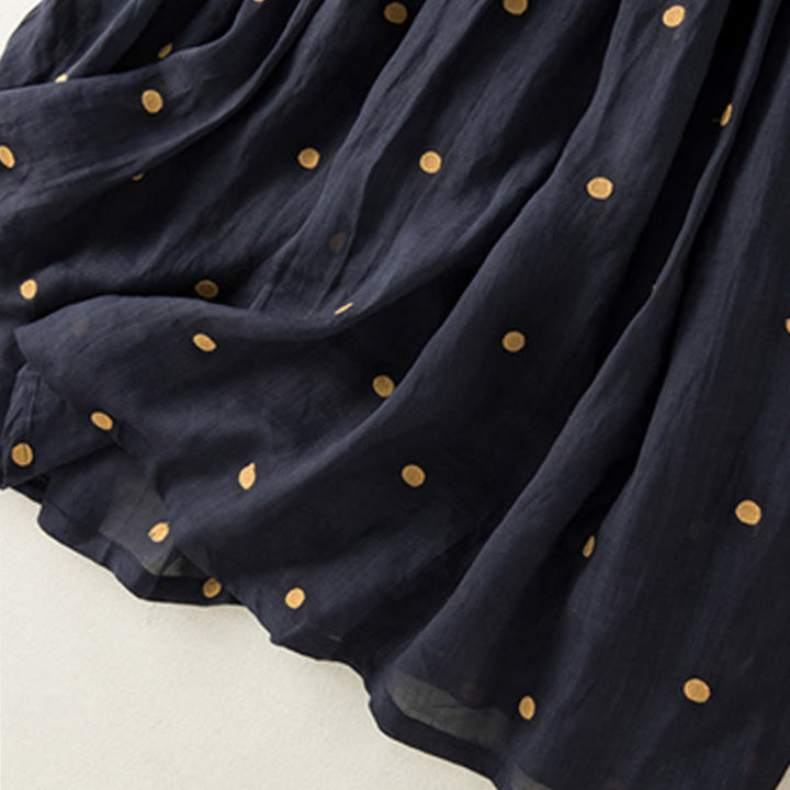 Buddha Stones Artistic Vintage Dot Pattern Women's Pleated Skirt - image 21