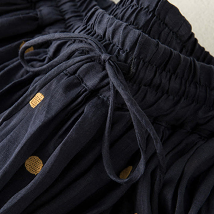 Buddha Stones Artistic Vintage Dot Pattern Women's Pleated Skirt - image 17