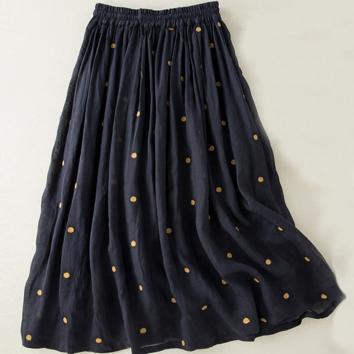 Buddha Stones Artistic Vintage Dot Pattern Women's Pleated Skirt - image 16