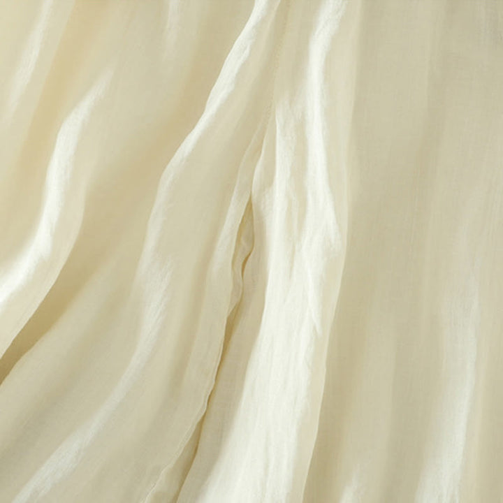 Buddha Stones Casual Plain Lined Ribbon Elastic Women's Polyester Wide Leg Pants With Pockets - image 5