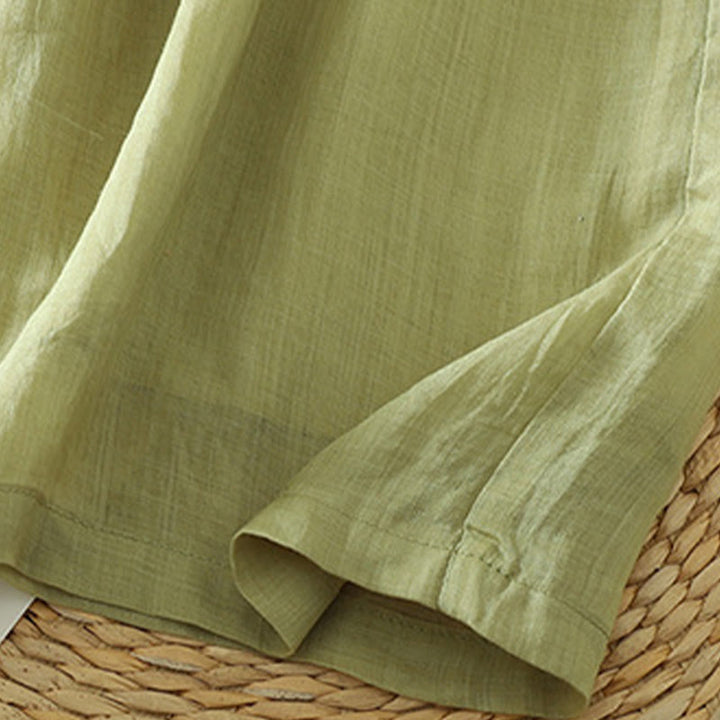 Buddha Stones Casual Plain Lined Ribbon Elastic Women's Polyester Wide Leg Pants With Pockets - image 13