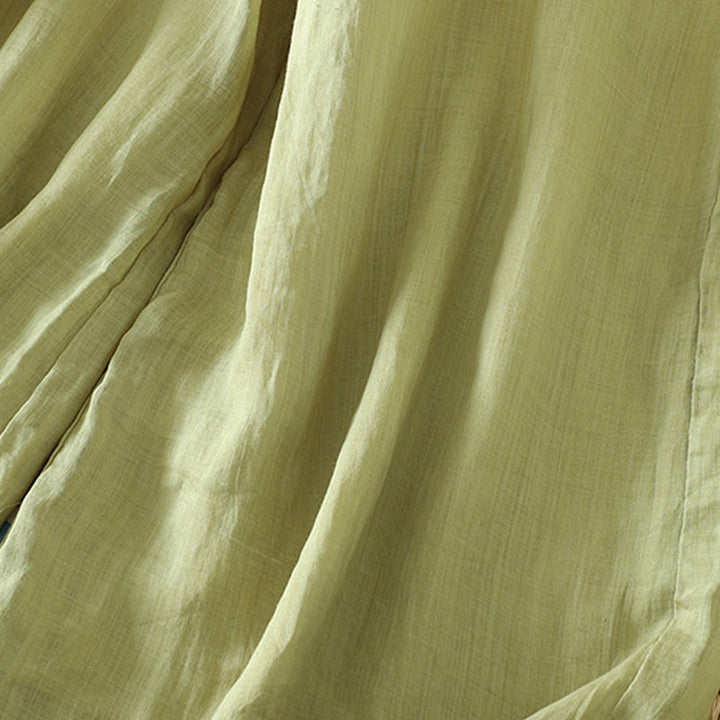 Buddha Stones Casual Plain Lined Ribbon Elastic Women's Polyester Wide Leg Pants With Pockets - image 12