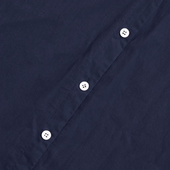 Buddha Stones Summer Casual Plain Breasted Notched Collar Short Sleeve Women's Cotton Linen Shirt - image 3