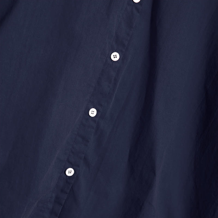 Buddha Stones Summer Casual Plain Breasted Notched Collar Short Sleeve Women's Cotton Linen Shirt - image 4