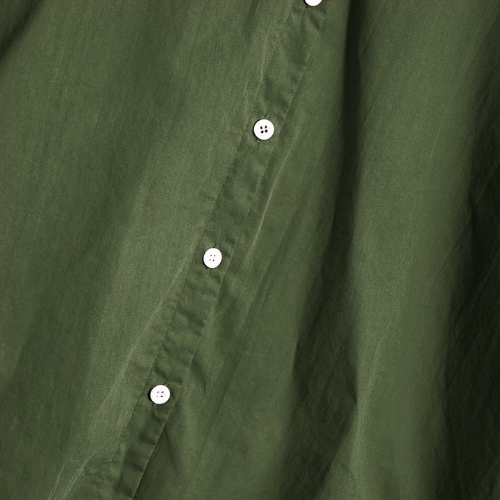 Buddha Stones Summer Casual Plain Breasted Notched Collar Short Sleeve Women's Cotton Linen Shirt - image 22