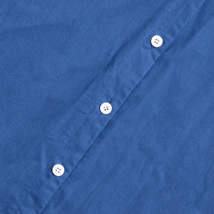 Buddha Stones Summer Casual Plain Breasted Notched Collar Short Sleeve Women's Cotton Linen Shirt - image 27