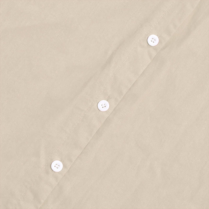 Buddha Stones Summer Casual Plain Breasted Notched Collar Short Sleeve Women's Cotton Linen Shirt - image 51