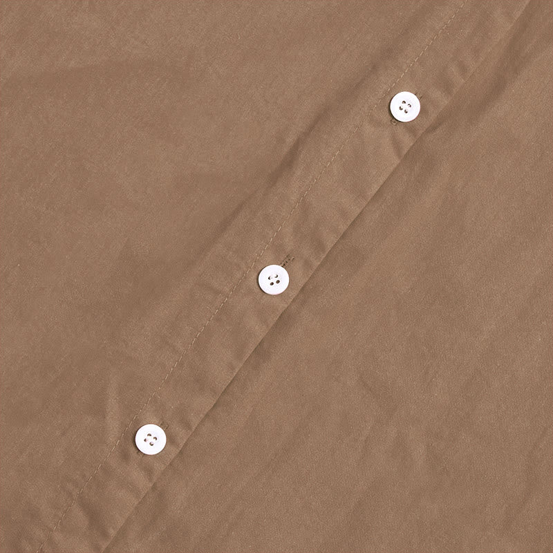 Buddha Stones Summer Casual Plain Breasted Notched Collar Short Sleeve Women's Cotton Linen Shirt - image 57