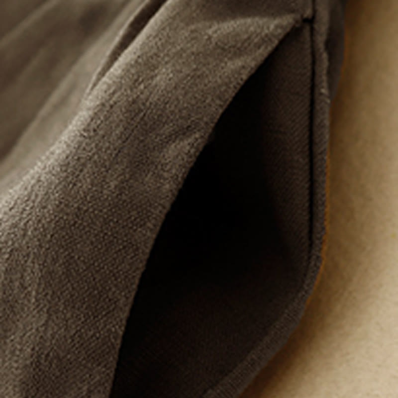 Buddha Stones Summer Casual Pleat Plain Cotton Linen Women's Shorts With Pockets - image 10