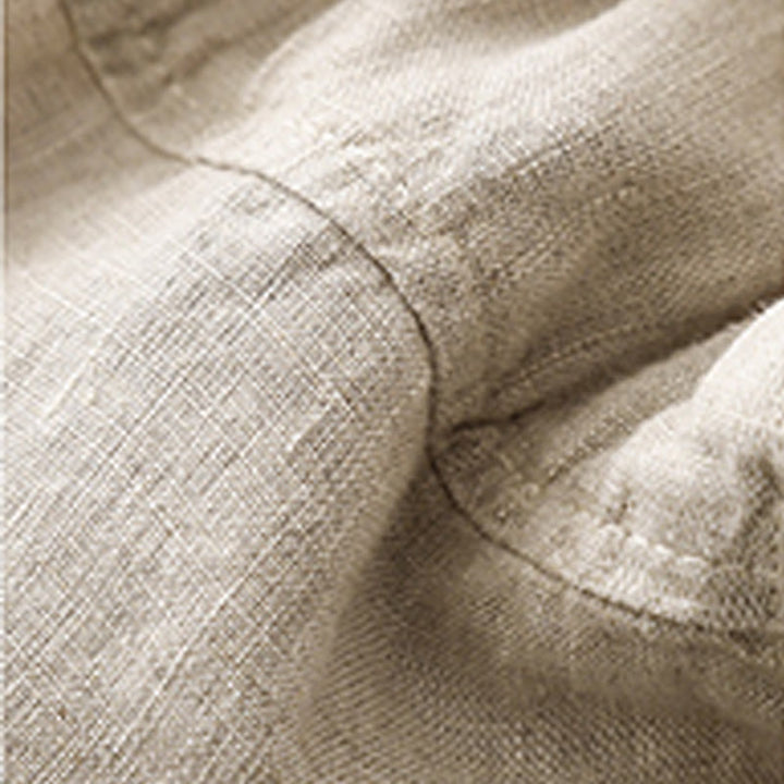 Buddha Stones Summer Casual Plain Cotton Linen Women's Elasti Straight Shorts With Pockets - image 16