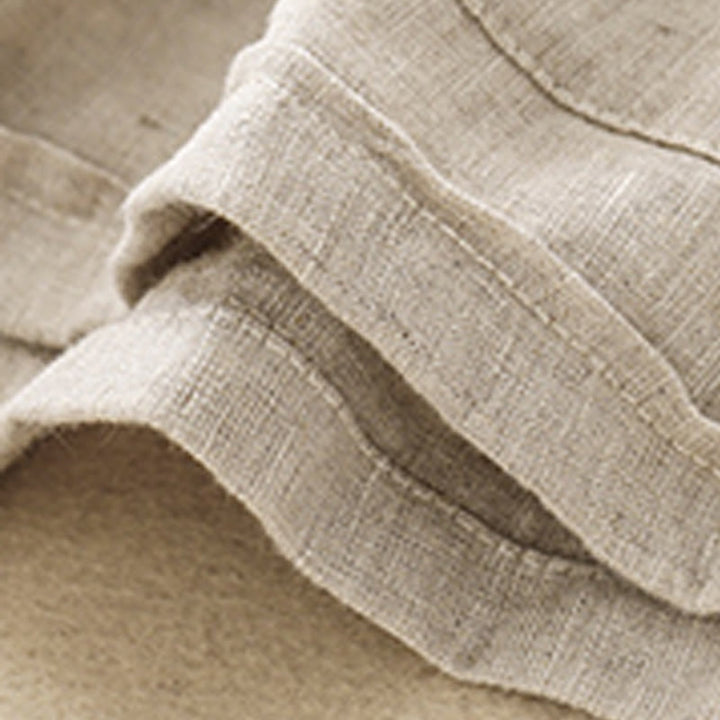 Buddha Stones Summer Casual Plain Cotton Linen Women's Elasti Straight Shorts With Pockets - image 14