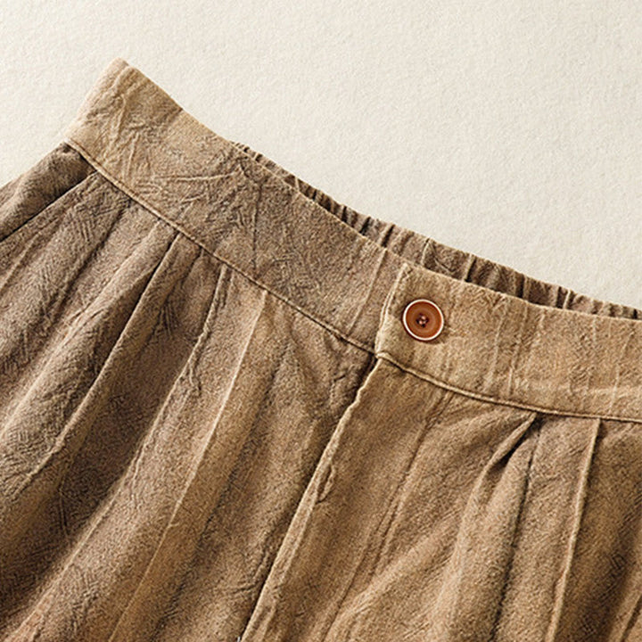 Buddha Stones Summer Casual Tie-dye Plain Cotton Women's Shorts With Pockets - image 3