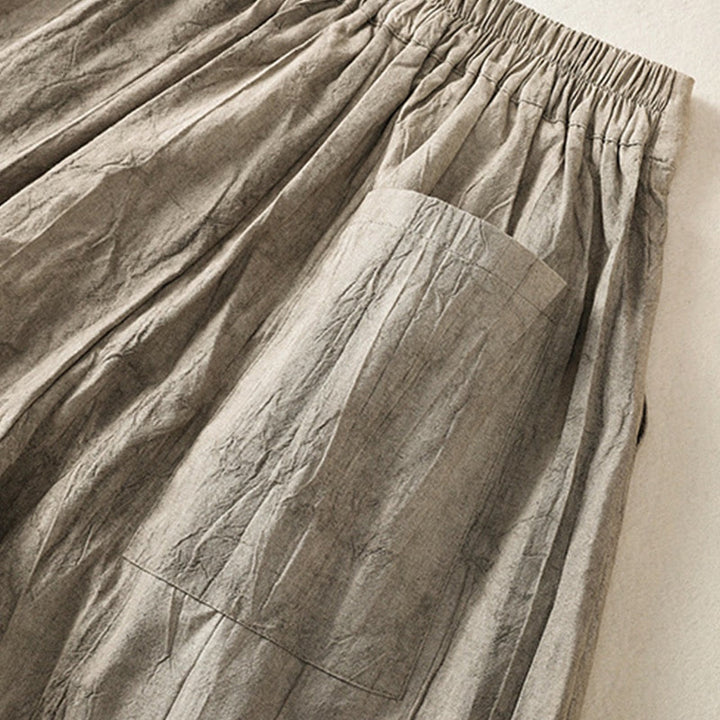 Buddha Stones Summer Casual Tie-dye Plain Cotton Women's Shorts With Pockets - image 13