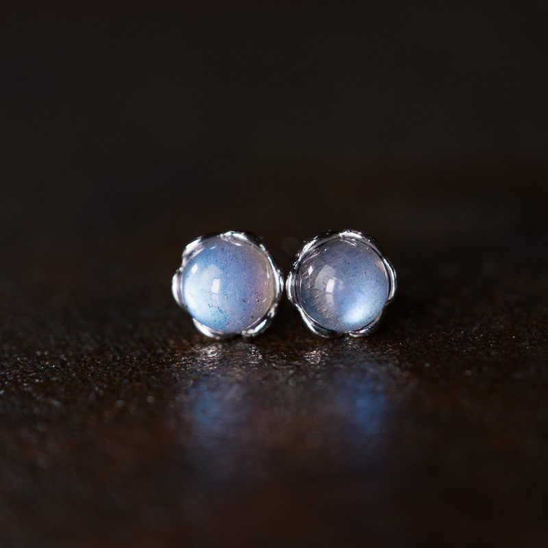 Buddha Stones 925 Sterling Silver Moonstone Positive Earrings - image 3