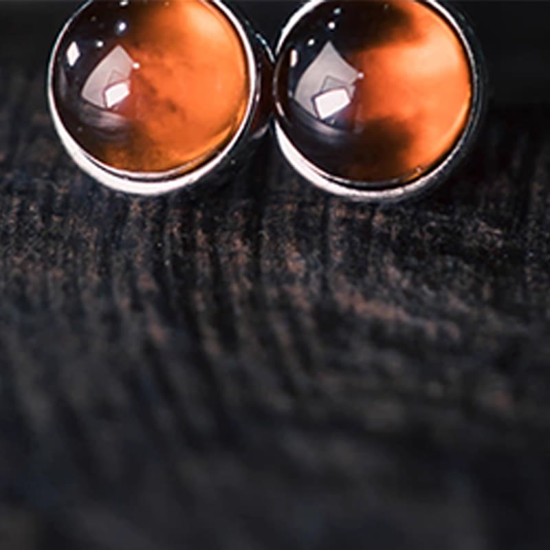 Buddha Stones 925 Sterling Silver Garnet Protection Earrings - image 3