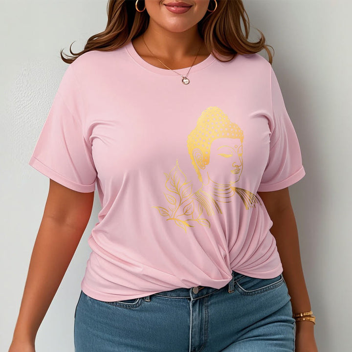 Buddha Stones Golden Leaves Meditation Buddha Tee T-shirt - image 13