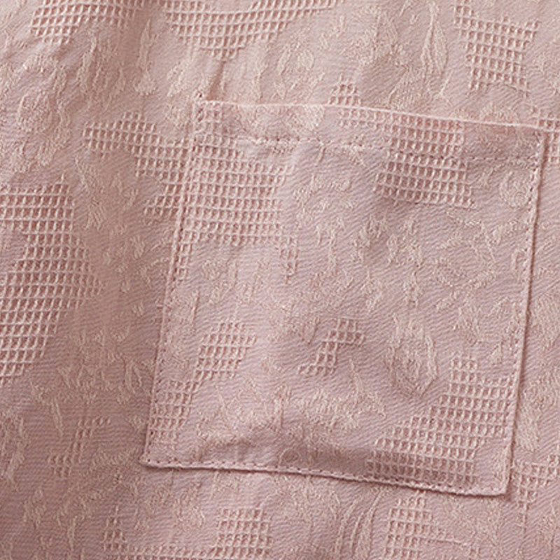 Buddha Stones Casual Flower Colorful Frog Button Half Sleeve Cotton Linen Women's Shirt - image 9