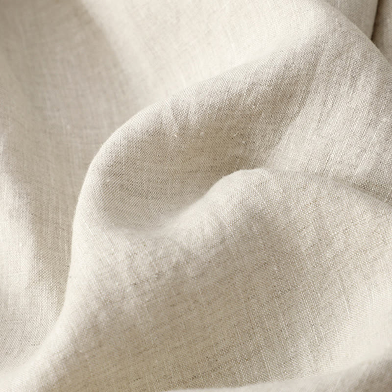 Buddha Stones Spring Casual Solid Color Drawstring Design  Women's Cotton Linen 7-8 Length Wide Leg Pants With Pockets - image 16