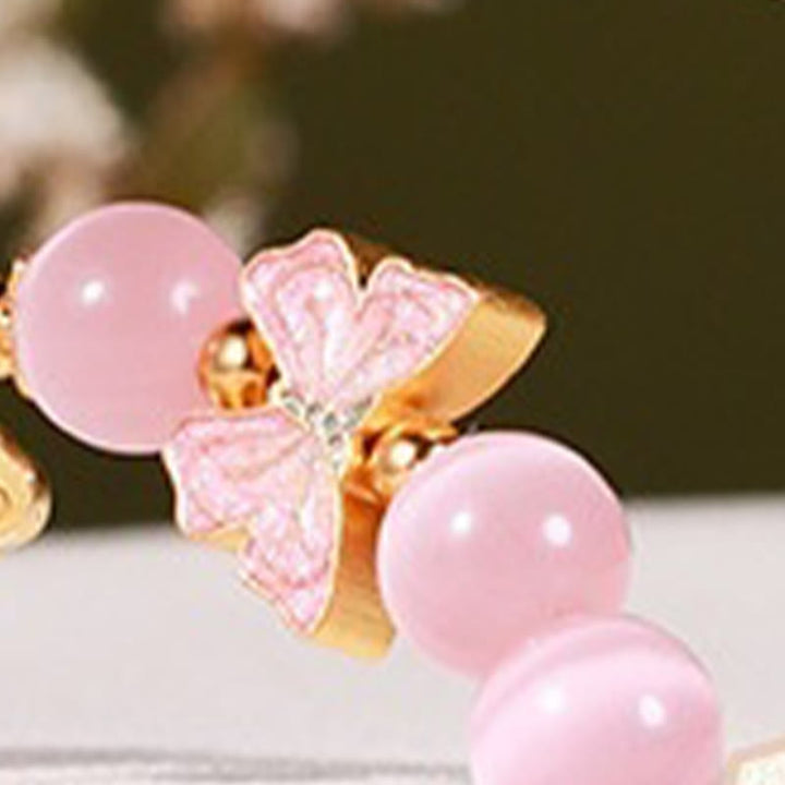 Buddha Stones 925 Sterling Silver Cat's Eye Hetian Jade Butterfly Peace Lock Charm Peace Bracelet - image 9