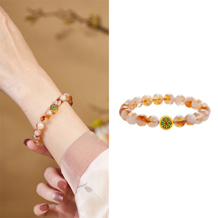 Buddha Stones 999 Sterling Silver Citrine Om Mani Padme Hum Protection Bracelet - image 10