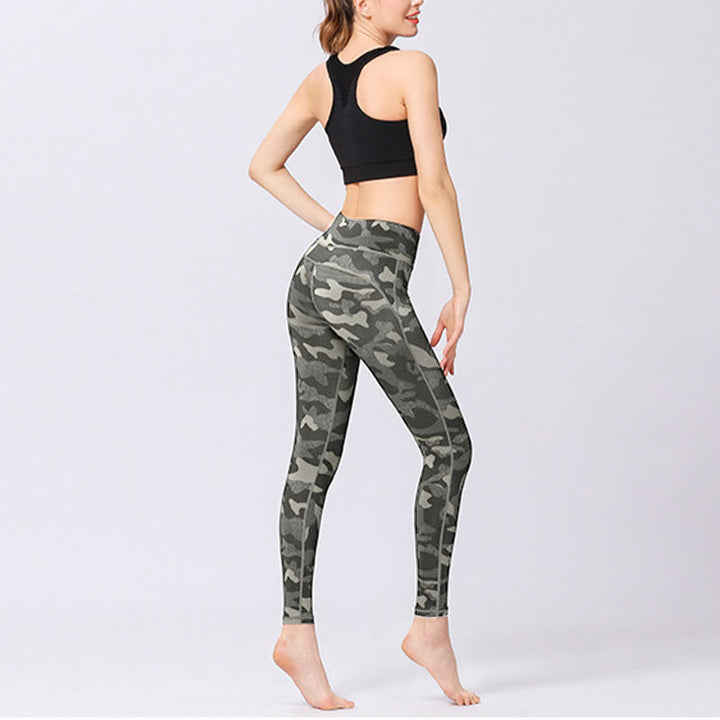 Buddha Stones Camo Print Sports Fitness Yoga High Waist Leggings Women's Yoga Pants - image 4
