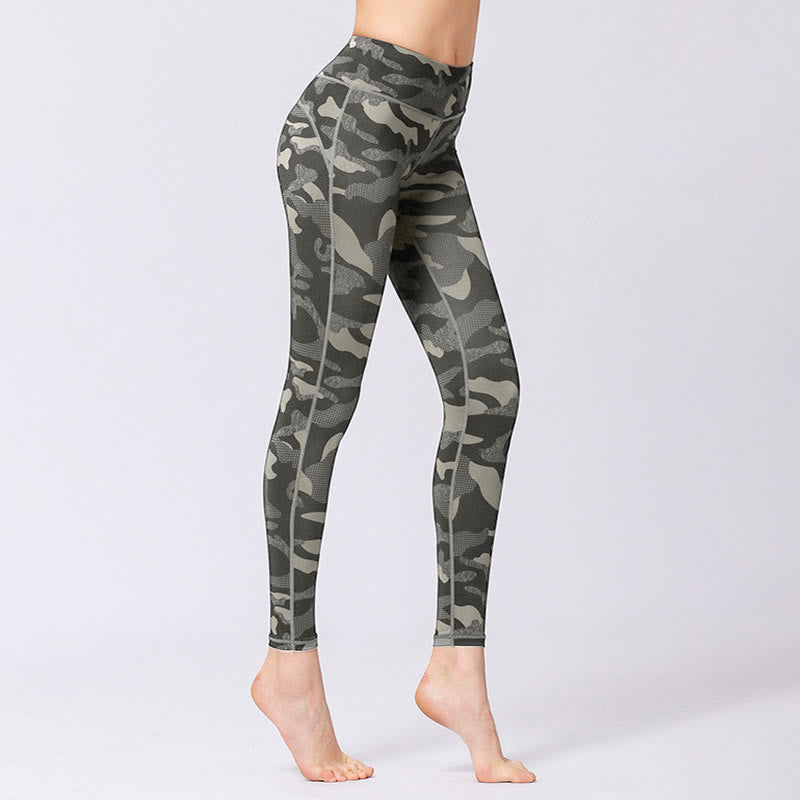 Buddha Stones Camo Print Sports Fitness Yoga High Waist Leggings Women's Yoga Pants - image 2