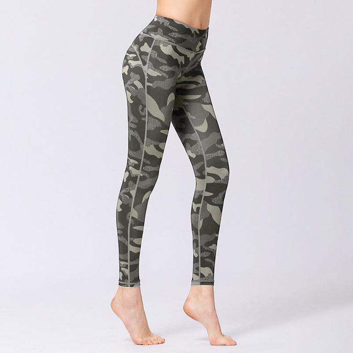 Buddha Stones Camo Print Sports Fitness Yoga High Waist Leggings Women's Yoga Pants - image 2