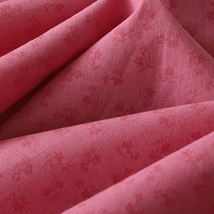 Buddha Stones Casual Retro Solid Color Button Ruffled Crew Neck Design Short Sleeve Cotton Linen Midi Dress With Pockets - image 13