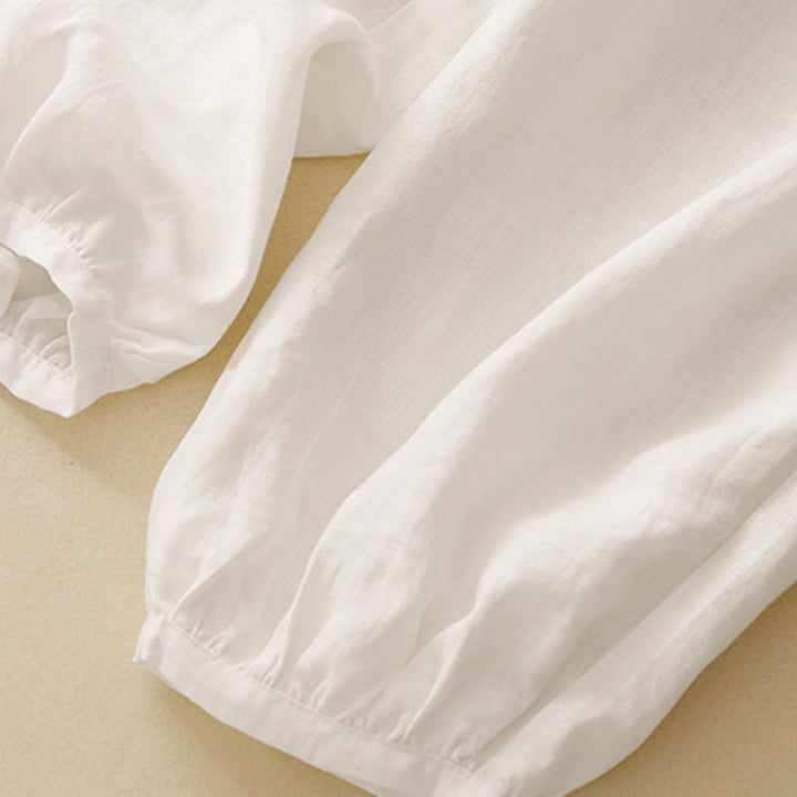 Buddha Stones Summer Commute Pure Color Women's Cotton Ankle-Length Pants With Pockets - image 9