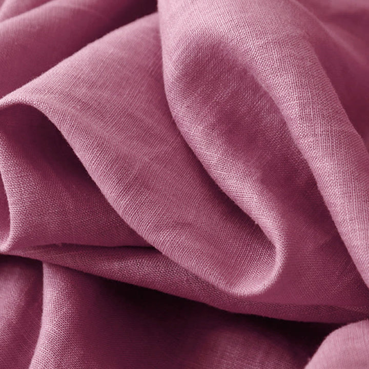 Buddha Stones Summer Commute Pure Color Women's Cotton Ankle-Length Pants With Pockets - image 4