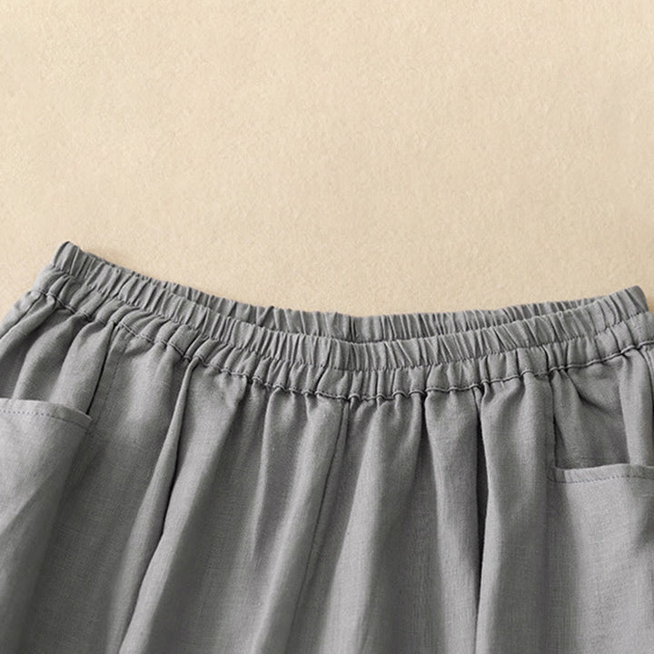Buddha Stones Summer Commute Pure Color Women's Ankle-Length Pants With Pockets - image 12