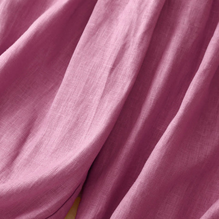 Buddha Stones Summer Commute Pure Color Women's Cotton Ankle-Length Pants With Pockets - image 5