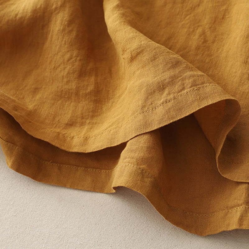 Buddha Stones Plain Threaded Crew Neck Design Women's Polyester Short Sleeves Shirt - image 15