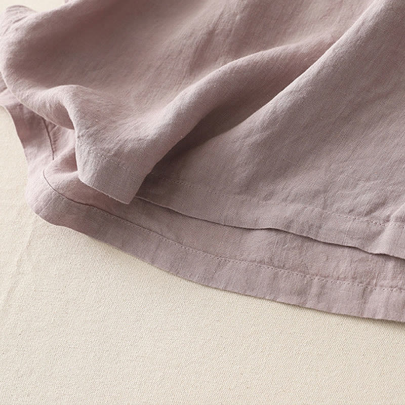 Buddha Stones Plain Threaded Crew Neck Design Women's Polyester Short Sleeves Shirt - image 23