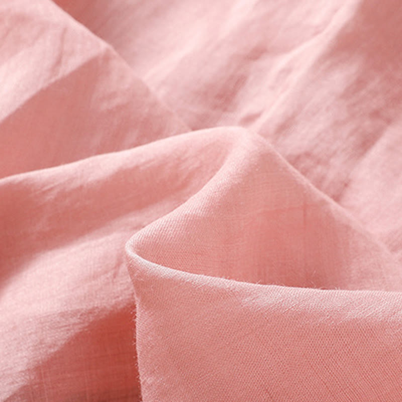 Buddha Stones Embroidered Design Women's Cotton Linen Three Quarter Sleeve Shirt - image 28