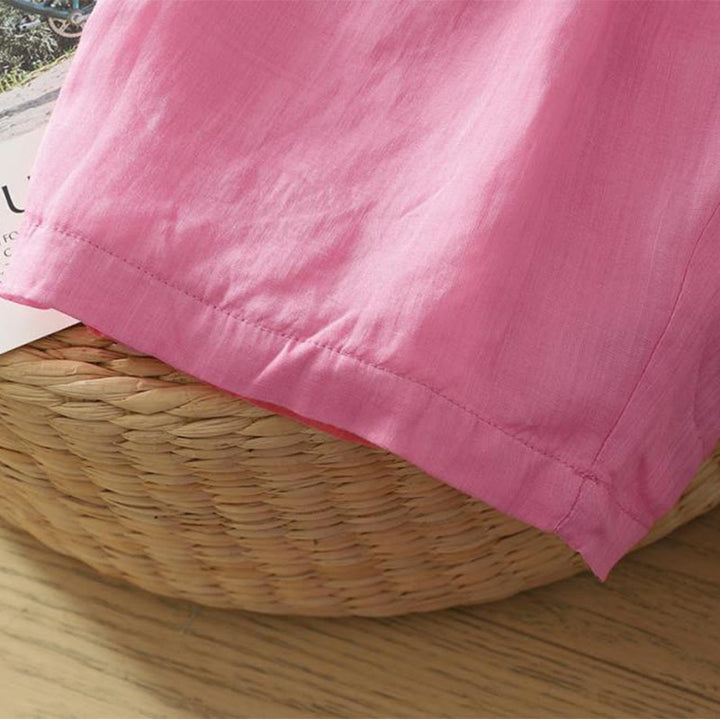 Buddha Stones Commute Pure Color Simple Design Women's Ankle-Length Harem Pants With Pockets - image 19